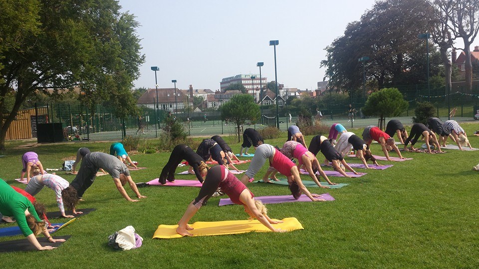 Yoga For Wellbeing Eastbourne In The Park Outdoor Family